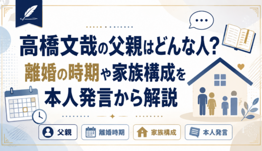 高橋文哉の父親はどんな人？離婚の時期や家族構成を本人発言から解説