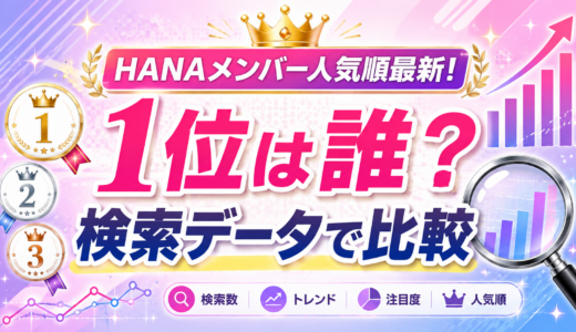 HANAメンバー人気順最新！1位は誰？検索データで比較