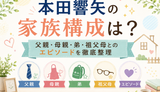 本田響矢の家族構成は？父親・母親・弟・祖父母とのエピソードを徹底整理