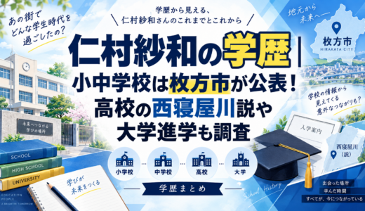 仁村紗和の学歴｜小中学校は枚方市が公表！高校や大学、学生時代も調査