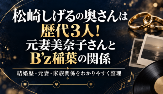 松崎しげるの奥さんは歴代3人！元妻美奈子さんとB'z稲葉の関係